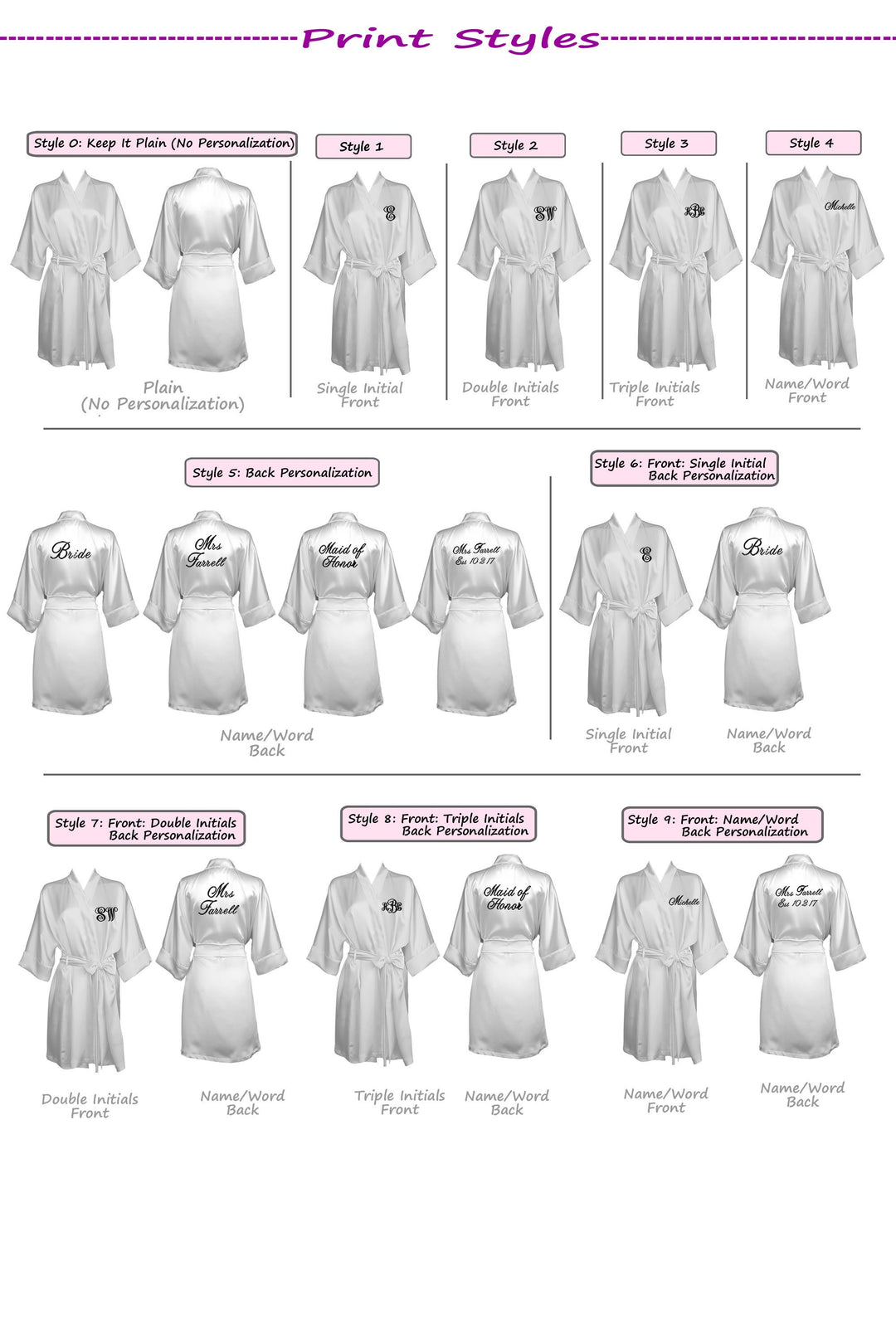 Bridesmaid robe, Bride robe, getting ready robe, personalized print robe, silk satin robe, plus and kid sizes, mother of the bride, party
