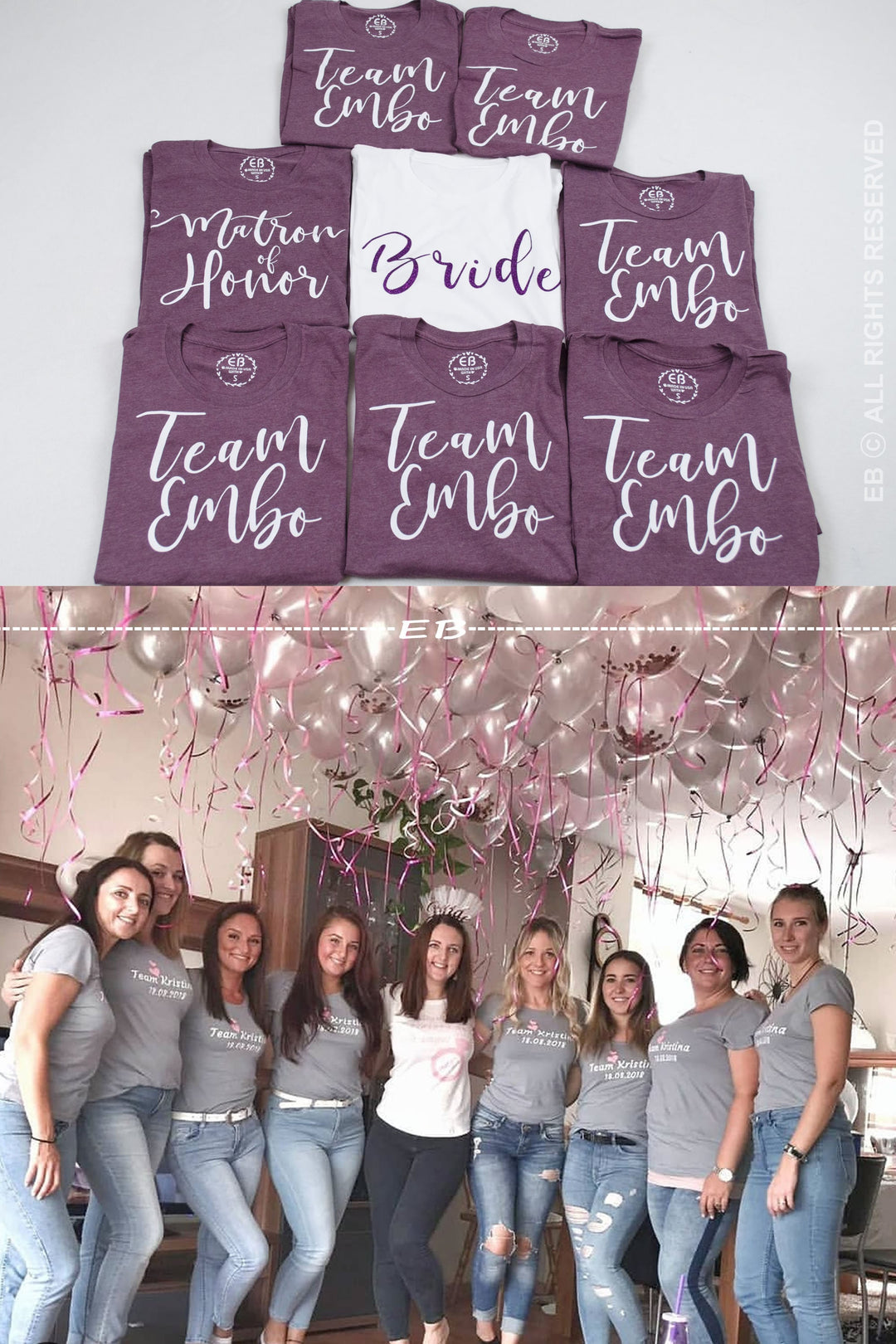 Plum, eggplant, purple Bachelorette Party Shirt, Custom title tshirt, Team Brides, i do crew, Bridal, Bridesmaid Gift, mother of the bride